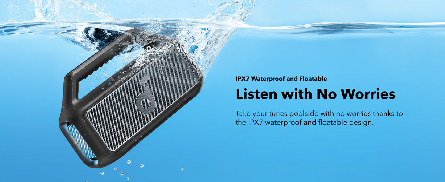 Soundcore Boom V2 Heart-Pounding Bass Wireless Bluetooth Speaker Black A3138